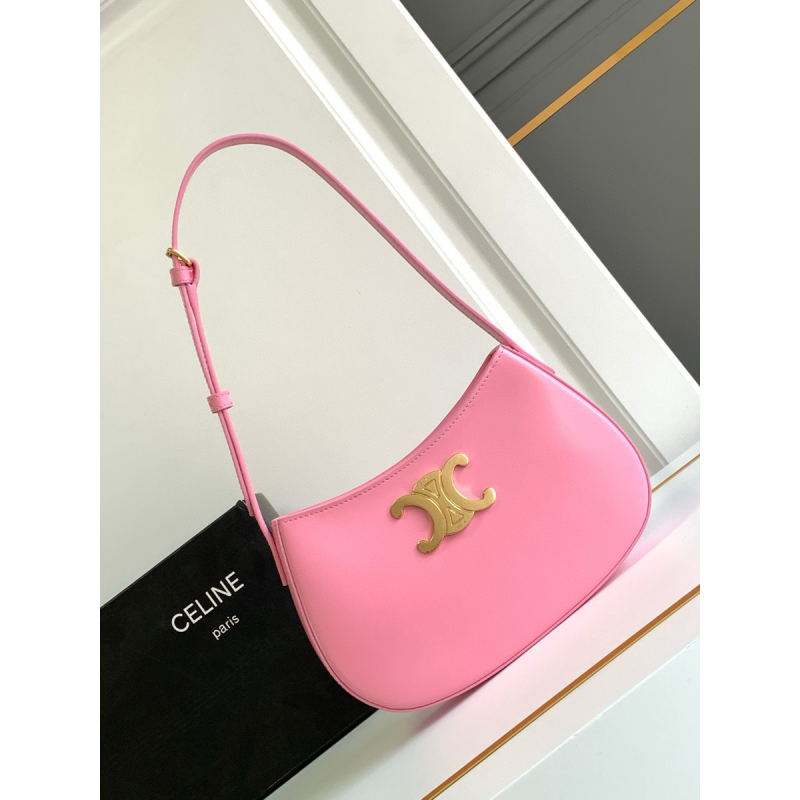 Celine Medium Tilly Bag in Shiny Calfskin-Pink