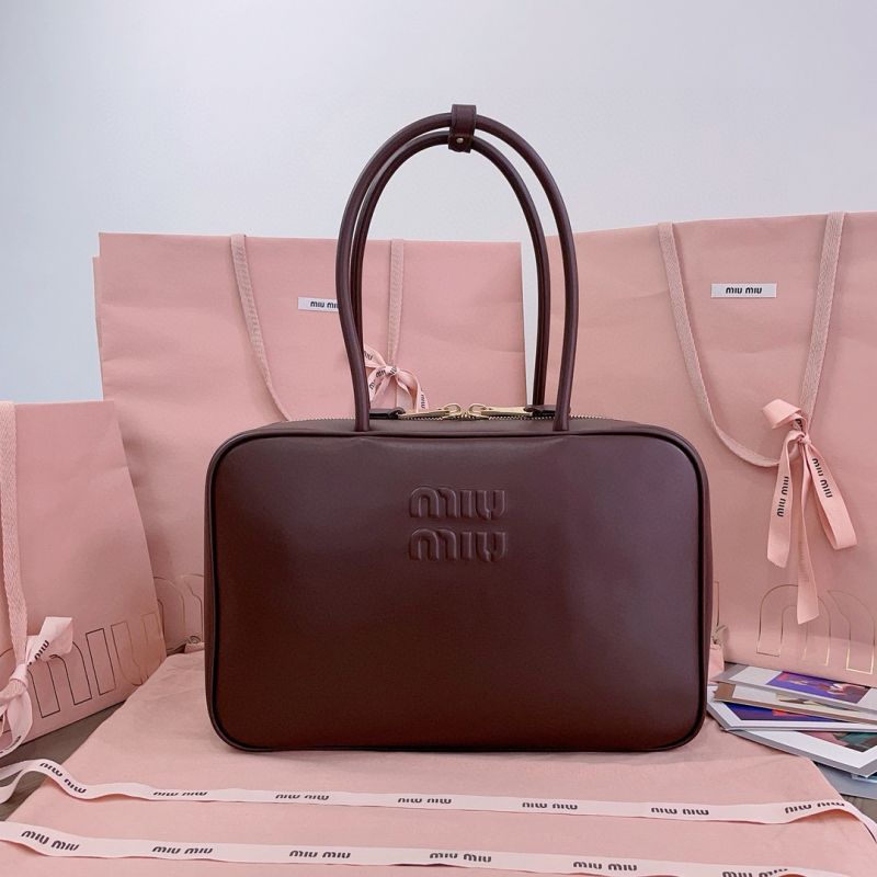 Miu Miu Leather Beau bag-Briarwood