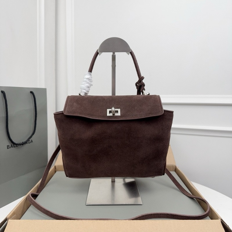 Balenciaga Rodeo Mini Handbag in Suede and calfskin  