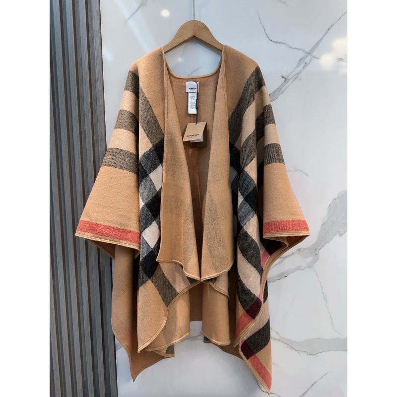 Burberry Classic Check Wool Cape 