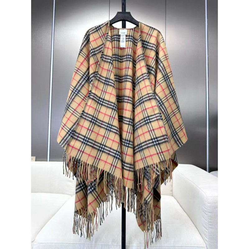 Burberry Classic Check Wool Cape 