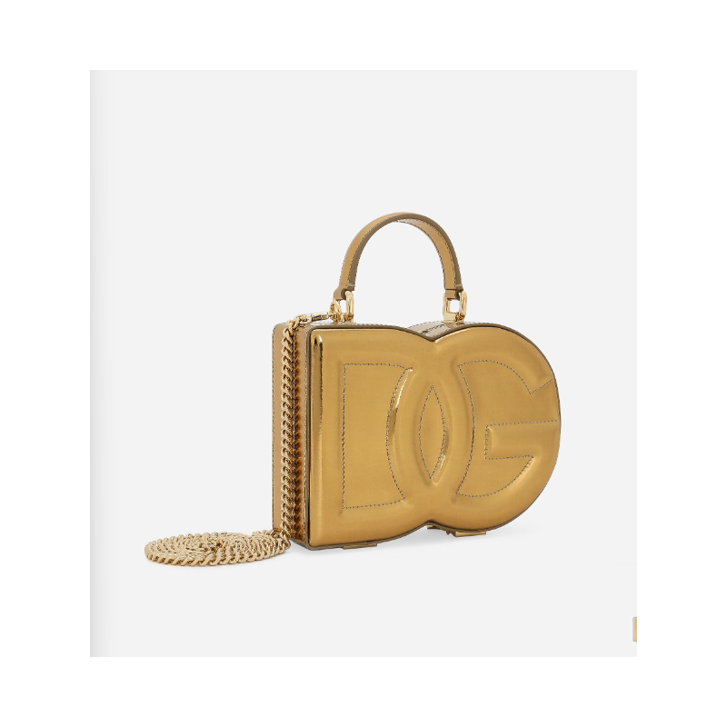 Dolce Gabbana DG logo Box Bag-Gold