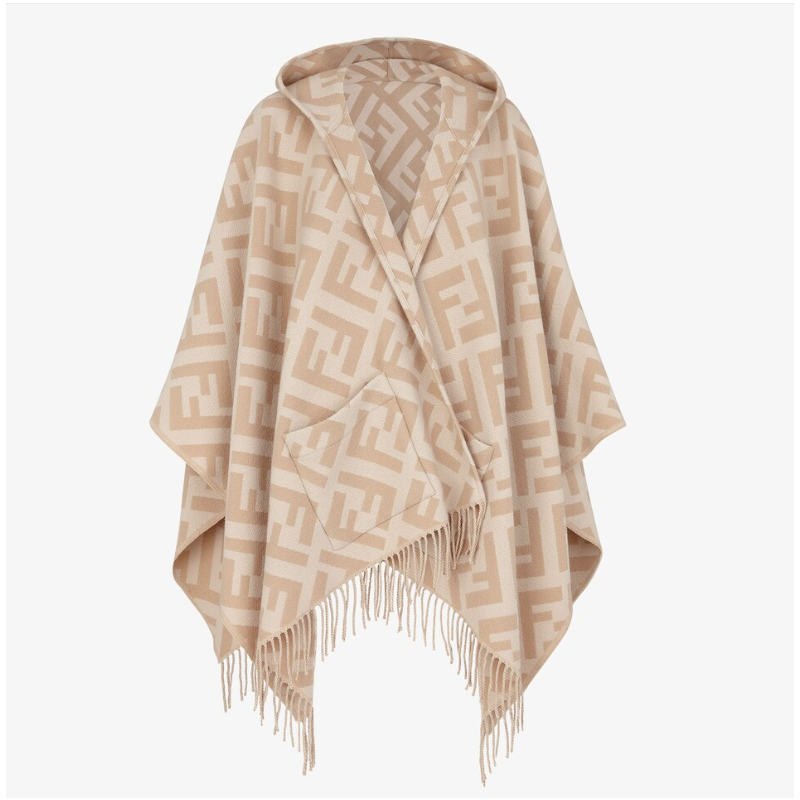Fendi Cashmere FF Poncho