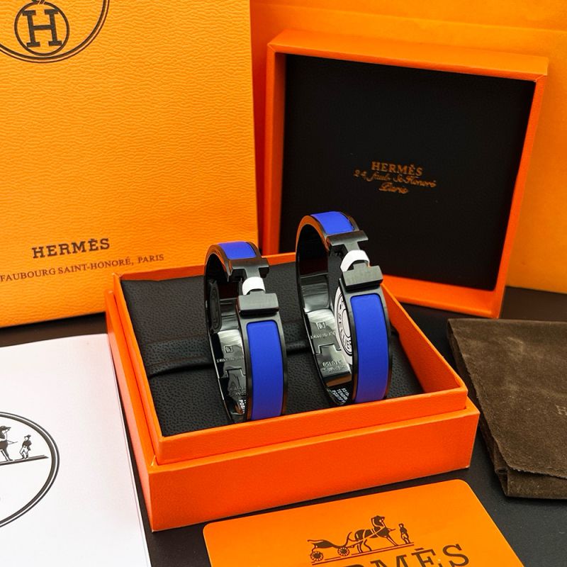 Hermes Clic Matte Bangle-Blue electric
