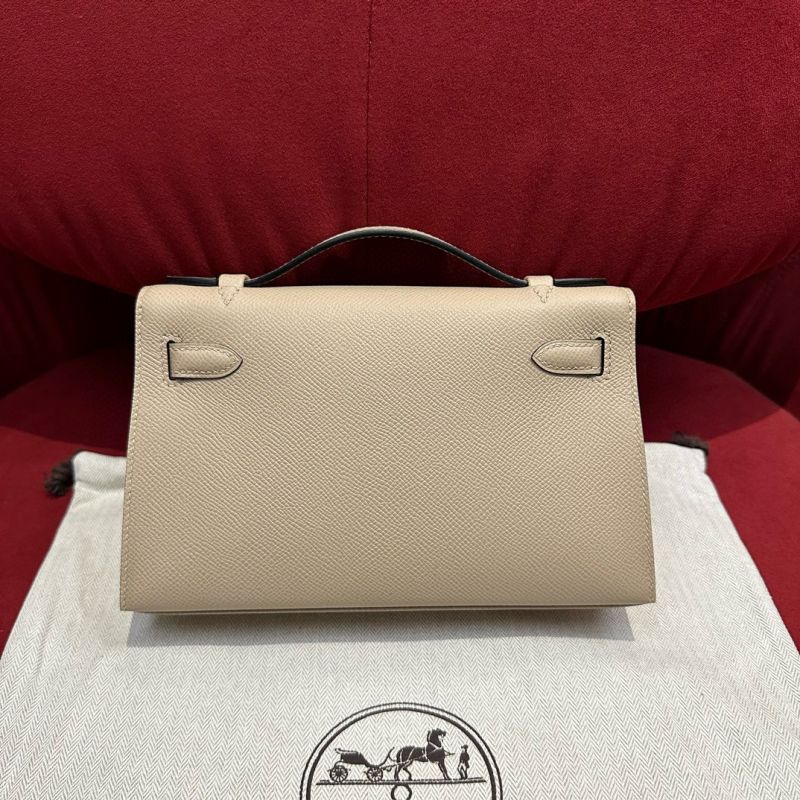 Hermes Kelly Pochette in Epsom Leather-Trench