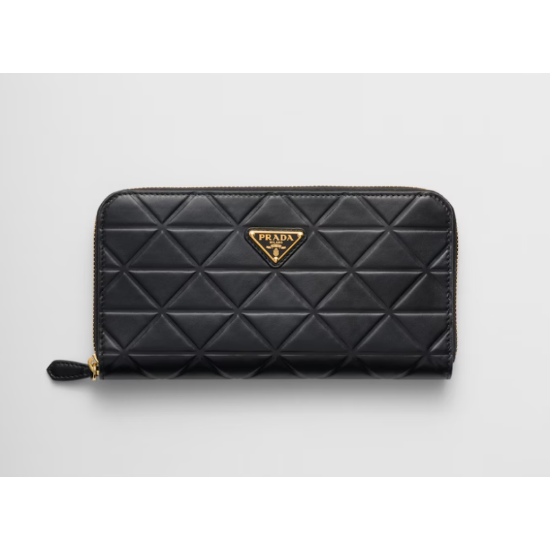 Prada Large leather wallet with triangle motif