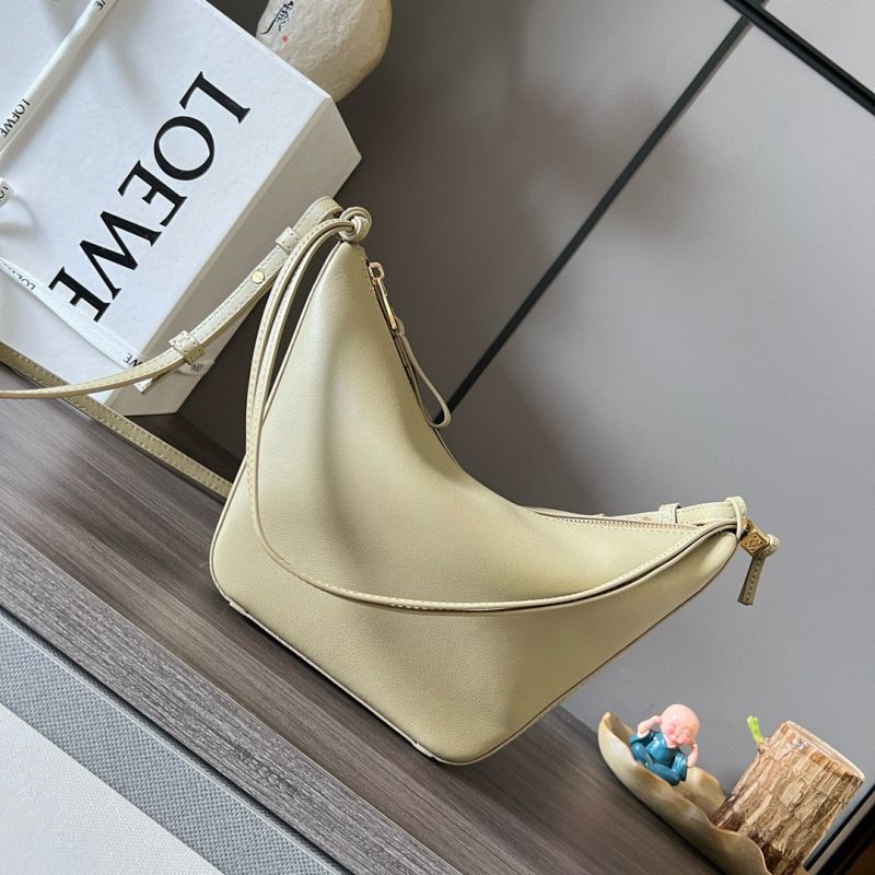 Loewe Mini Hammock Hobo in Classic Calfskin-Clay