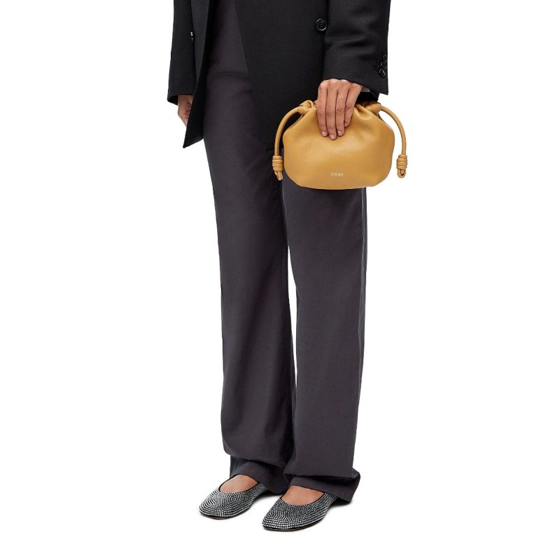 Loewe Mini Flamenco Purse Clutch-Sand