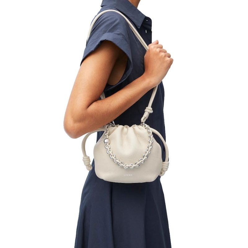 Loewe Mini Flamenco Purse Clutch-White