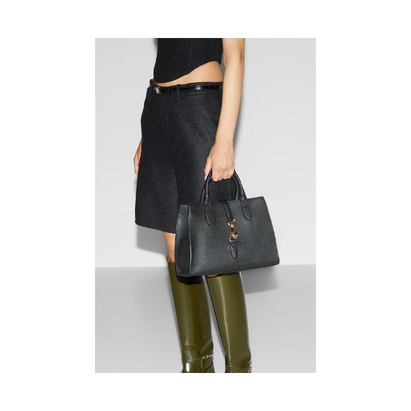 Gucci Medium Tote bag with Hook closure-Black