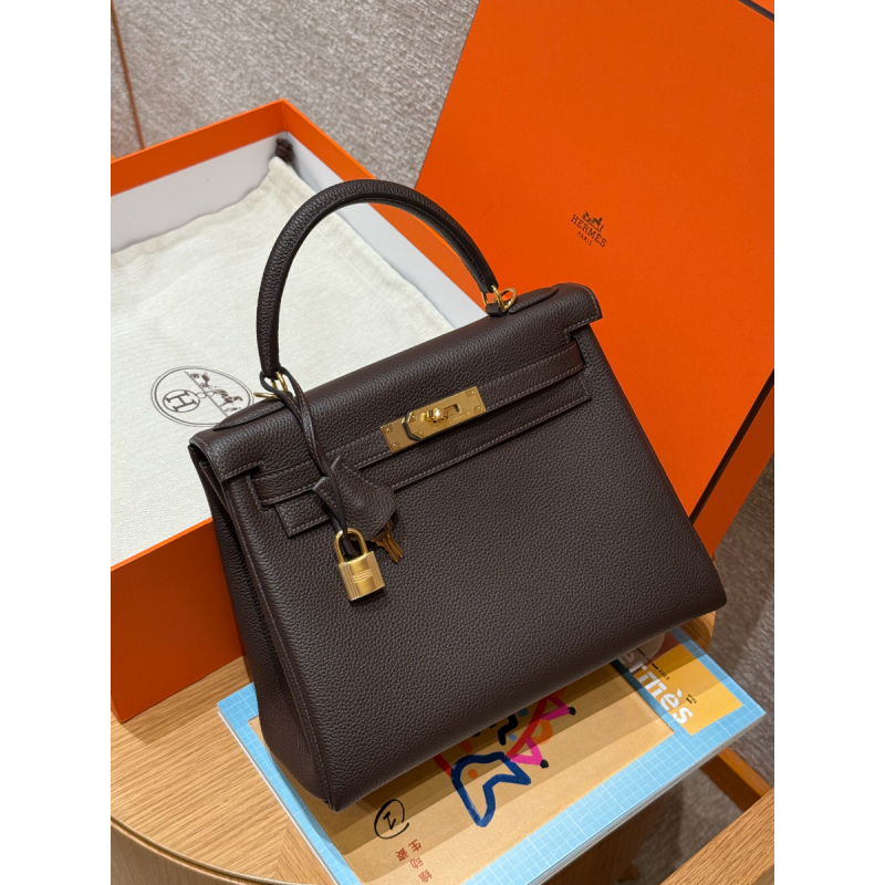 Hermes Kelly 25 / 28  in togo leather-Ebene