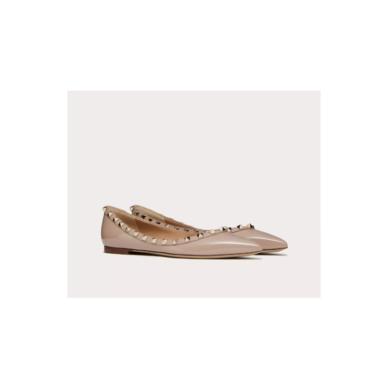 Valentino Garavani Rockstud patent leather ballerina , Size 35-41